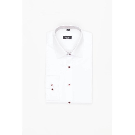 KOSZULA BEXLEY 2780/1E DŁUGI RĘKAW CUSTOM FIT BIAŁA Z BAWEŁNĄ ze sklepu Recman w kategorii Koszule męskie - zdjęcie 186531058
