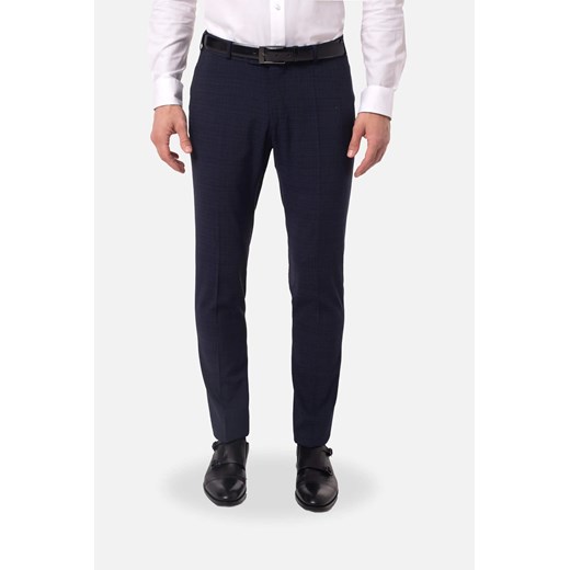 SPODNIE CLASSIC SPOLETO 316 GRANATOWE Z WEŁNĄ ze sklepu Recman w kategorii Spodnie męskie - zdjęcie 186531087