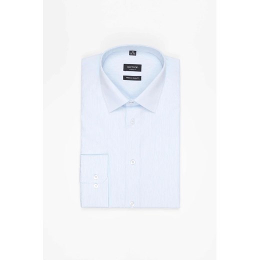 KOSZULA COFINO 3234T DŁUGI RĘKAW CUSTOM FIT NIEBIESKA Z BAWEŁNY ze sklepu Recman w kategorii Koszule męskie - zdjęcie 186531318