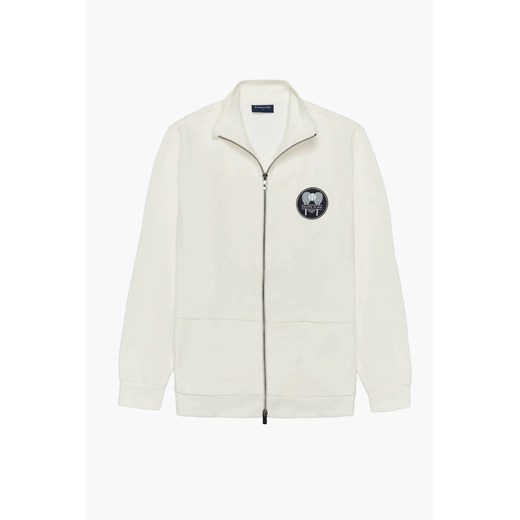 BLUZA TENNIS CLUB 007 ROZPINANY ECRU Z MODALEM ze sklepu Recman w kategorii Bluzy męskie - zdjęcie 186531476
