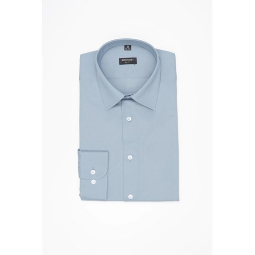 KOSZULA VERSONE 3257D DŁUGI RĘKAW SLIM FIT BŁĘKITNA Z TENCELEM ze sklepu Recman w kategorii Koszule męskie - zdjęcie 186531517