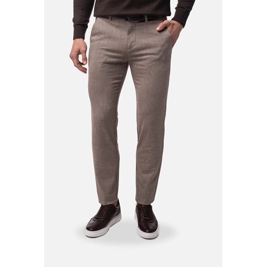 SPODNIE CASUAL SERBIE 234 BRĄZOWE 0001 Z BAWEŁNĄ ze sklepu Recman w kategorii Spodnie męskie - zdjęcie 186531559