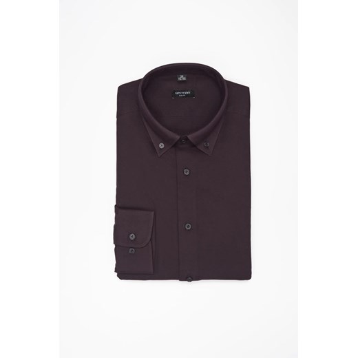 KOSZULA FORMENTO 3258D DŁUGI RĘKAW SLIM FIT FIOLETOWA Z WISKOZĄ ze sklepu Recman w kategorii Koszule męskie - zdjęcie 186531766