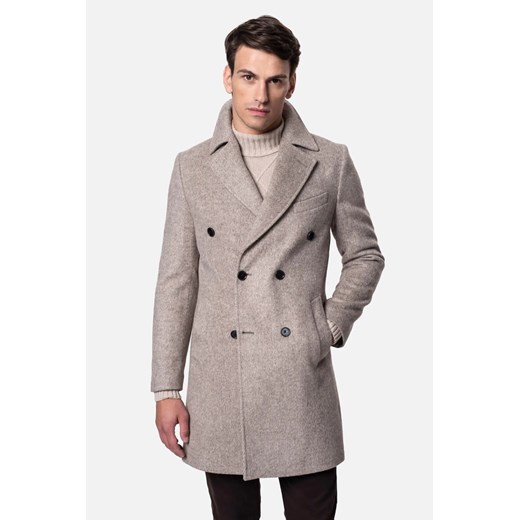 PŁASZCZ MERES BEŻOWY ze sklepu Recman w kategorii Płaszcze męskie - zdjęcie 186531826