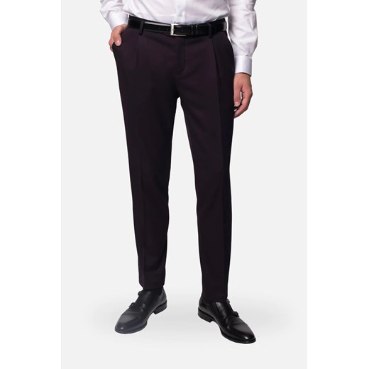 SPODNIE CLASSIC PIRULO Z ZASZEWKAMI FIOLETOWE ze sklepu Recman w kategorii Spodnie męskie - zdjęcie 186531928