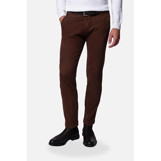 SPODNIE CASUAL DIDION 156 BRĄZOWE Z BAWEŁNY TYPU JERSEY ze sklepu Recman w kategorii Spodnie męskie - zdjęcie 186531957