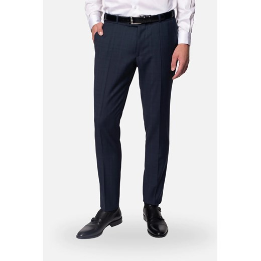 SPODNIE MARINA 318 NIEBIESKIE Z WEŁNĄ ze sklepu Recman w kategorii Spodnie męskie - zdjęcie 186532036