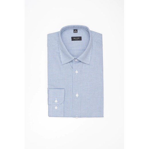 KOSZULA COVIVA 3265T DŁUGI RĘKAW SLIM FIT NIEBIESKA Z BAWEŁNY ze sklepu Recman w kategorii Koszule męskie - zdjęcie 186532137