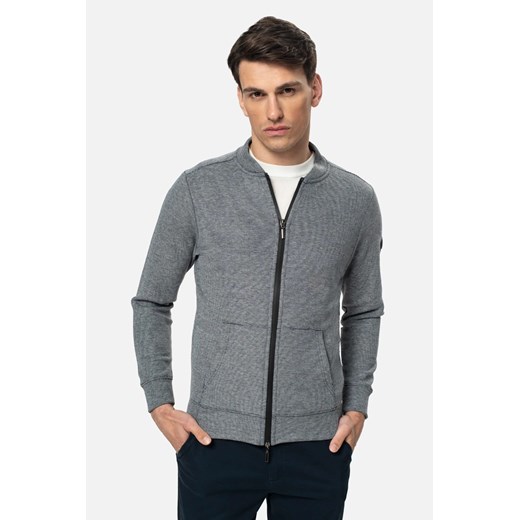 BLUZA LAREDA ROZPINANY GRANATOWA Z BAWEŁNĄ ze sklepu Recman w kategorii Bluzy męskie - zdjęcie 186532225