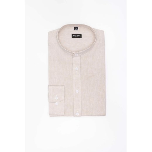 KOSZULA FORMENTO 3289D DŁUGI RĘKAW SLIM FIT BEŻOWA Z LNEM - id: 12005375 - marki Recman - 186532488 KOSZULA FORMENTO 3289D DŁUGI RĘKAW SLIM FIT BEŻOWA Z LNEM ze sklepu Recman w kategorii Koszule męskie - zdjęcie 186532488