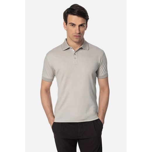KOSZULKA POLO BLANES SZARA Z BAWEŁNY ze sklepu Recman w kategorii T-shirty męskie - zdjęcie 186532506