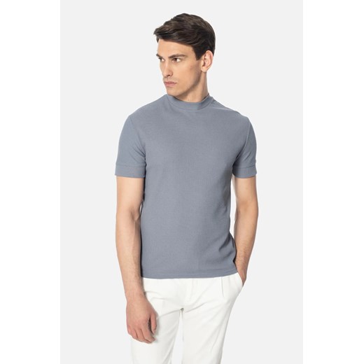 T SHIRT ZAUN NIEBIESKI Z BAWEŁNĄ ze sklepu Recman w kategorii T-shirty męskie - zdjęcie 186532518