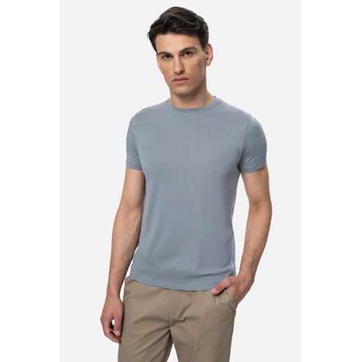 T SHIRT MUXAL NIEBIESKI Z MODALEM ze sklepu Recman w kategorii T-shirty męskie - zdjęcie 186532678