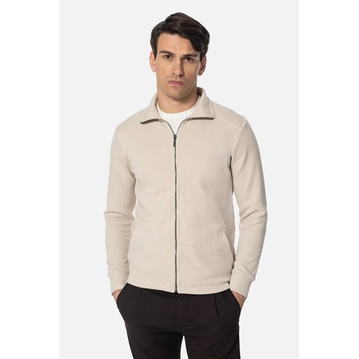 BLUZA CORUNA ROZPINANY BEŻOWA Z BAWEŁNĄ ze sklepu Recman w kategorii Bluzy męskie - zdjęcie 186532735