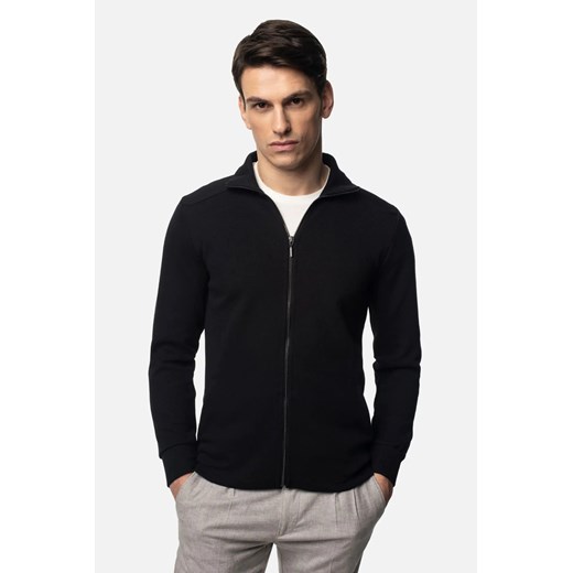 BLUZA CORUNA ROZPINANY CZARNA Z BAWEŁNĄ ze sklepu Recman w kategorii Bluzy męskie - zdjęcie 186532739