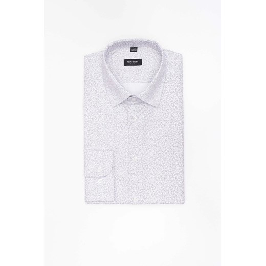 KOSZULA CORSINI 3297T DŁUGI RĘKAW SLIM FIT SZARA Z BAWEŁNĄ ze sklepu Recman w kategorii Koszule męskie - zdjęcie 186532825
