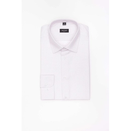 KOSZULA CORSINI 3304T DŁUGI RĘKAW SLIM FIT BEŻOWA Z BAWEŁNĄ ze sklepu Recman w kategorii Koszule męskie - zdjęcie 186532835