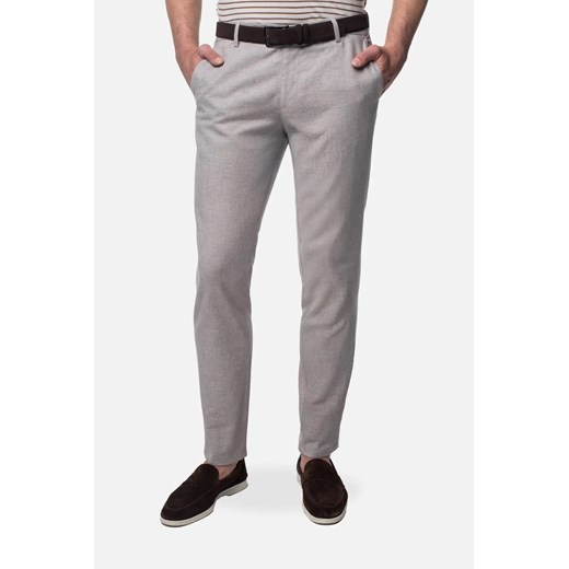 SPODNIE MONTELLOS 217A SZARE Z BAWEŁNĄ ze sklepu Recman w kategorii Spodnie męskie - zdjęcie 186533258