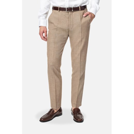 SPODNIE ALAMO 325 BEŻOWE Z LNEM ze sklepu Recman w kategorii Spodnie męskie - zdjęcie 186533386