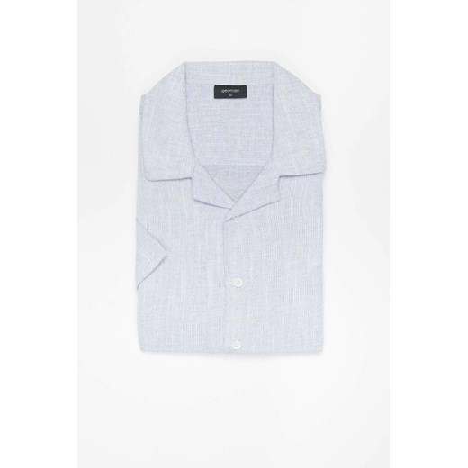 KOSZULA CUBANO 3317 KRÓTKI RĘKAW CUSTOM FIT BŁĘKITNA Z BAWEŁNY ze sklepu Recman w kategorii Koszule męskie - zdjęcie 186533556