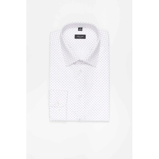 KOSZULA CORSINI 3326E DŁUGI RĘKAW SLIM FIT BIAŁA Z BAWEŁNĄ ze sklepu Recman w kategorii Koszule męskie - zdjęcie 186533768