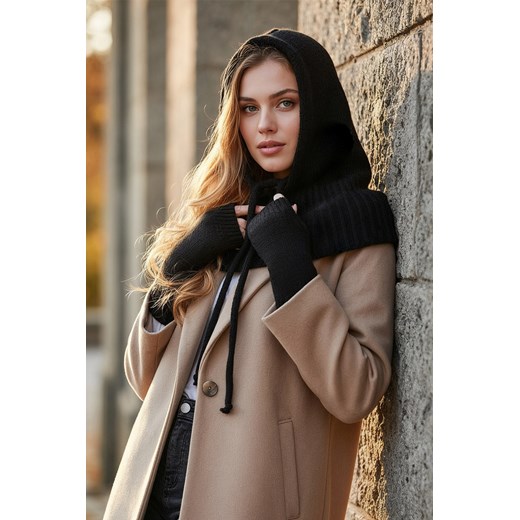 Komplet kaptur+rękawiczki Vivisence 70110Kmpl czarny Vivisence UNI kontri.pl