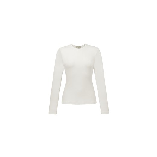 LONGSLEEVE DAMSKI RIB WHITE ze sklepu Jemiol w kategorii Bluzki damskie - zdjęcie 186535886