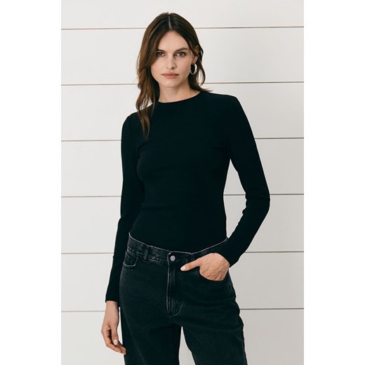 LONGSLEEVE DAMSKI RIB BLACK - id: 7676 - marki Jemiol - 186535895 LONGSLEEVE DAMSKI RIB BLACK ze sklepu Jemiol w kategorii Bluzki damskie - zdjęcie 186535895