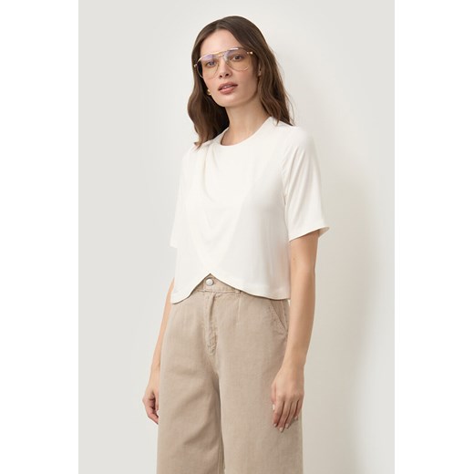 T-SHIRT DAMSKI KIMBERLY BAMBOO WHITE ze sklepu Jemiol w kategorii Bluzki damskie - zdjęcie 186537966