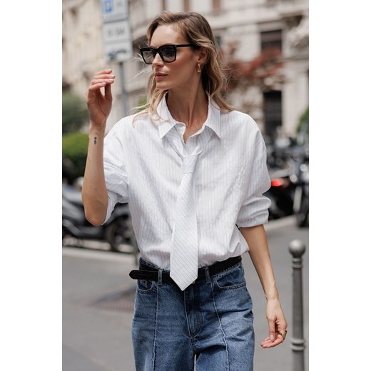 KOSZULA DAMSKA MILANO WHITE STRIPES ze sklepu Jemiol w kategorii Koszule damskie - zdjęcie 186538487