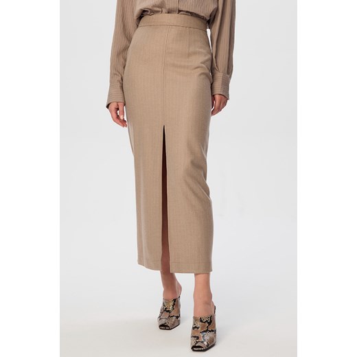 SPÓDNICA SIENNA BEIGE STRIPES ze sklepu Jemiol w kategorii Spódnice - zdjęcie 186538765