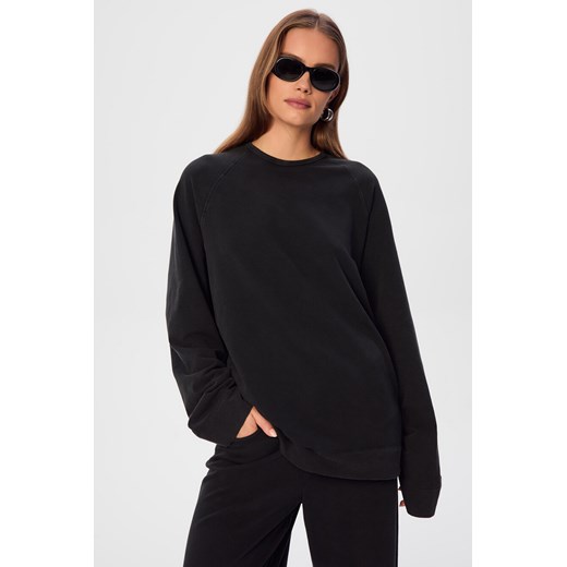 LONGSLEEVE DAMSKI WASHED BLACK ze sklepu Jemiol w kategorii Bluzy damskie - zdjęcie 186539086