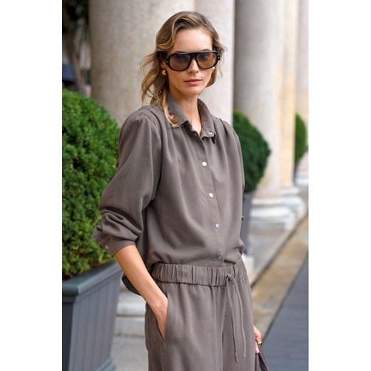 KOSZULA DAMSKA MANHATTAN LIGHT MOCCA WASHED ze sklepu Jemiol w kategorii Koszule damskie - zdjęcie 186539096