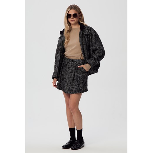 SPÓDNICA FARRAH HERRINGBONE NAVY BLUE ze sklepu Jemiol w kategorii Spódnice - zdjęcie 186539248