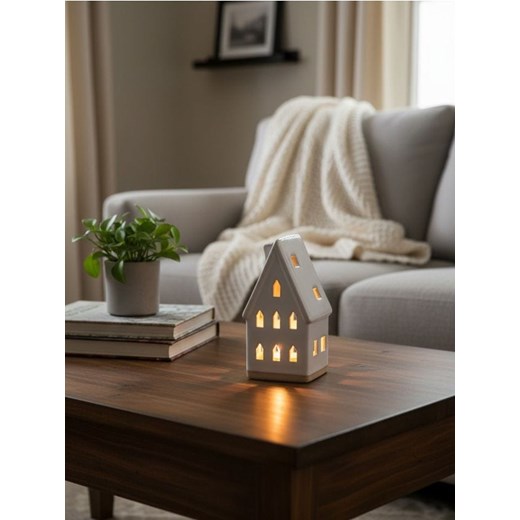 Sinsay - Świecznik świąteczny w kształcie domku - biały Sinsay One Size Sinsay