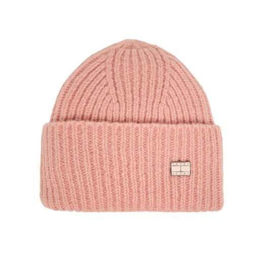 Czapka Tommy Hilfiger Elevated Heritage AW0AW17905 Różowy ze sklepu eobuwie.pl w kategorii Czapki zimowe damskie - zdjęcie 186540906