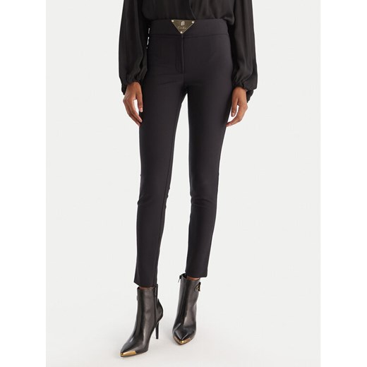Babylon Spodnie materiałowe E00057 Czarny Slim Fit ze sklepu MODIVO w kategorii Spodnie damskie - zdjęcie 186541355