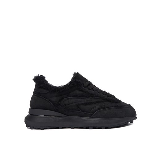 D.A.T.E. Sneakersy Athleta Shearling W431-AT-TD Czarny ze sklepu MODIVO w kategorii Buty sportowe damskie - zdjęcie 186541388