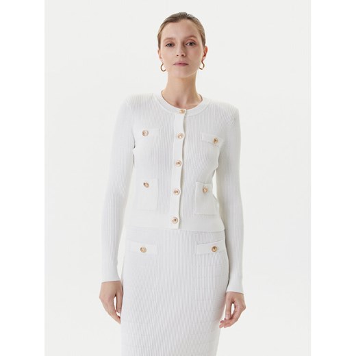 Guess Kardigan W5YR09 Z0130 Biały Regular Fit ze sklepu MODIVO w kategorii Swetry damskie - zdjęcie 186541438