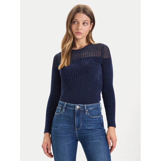 Guess Sweter W5BR62 Z0890 Granatowy Slim Fit ze sklepu MODIVO w kategorii Swetry damskie - zdjęcie 186541486