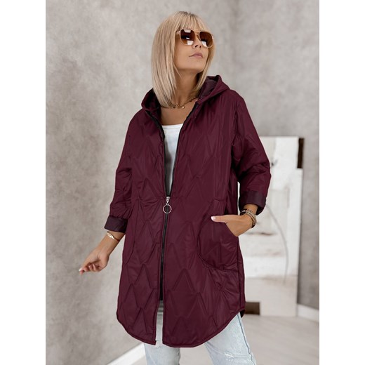 kurtka fjorden bordowa one size ze sklepu UBRA w kategorii Kurtki damskie - zdjęcie 186542725