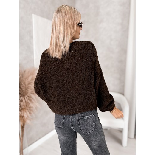 sweter paravel ciemnobrązowy one size ONE SIZE UBRA