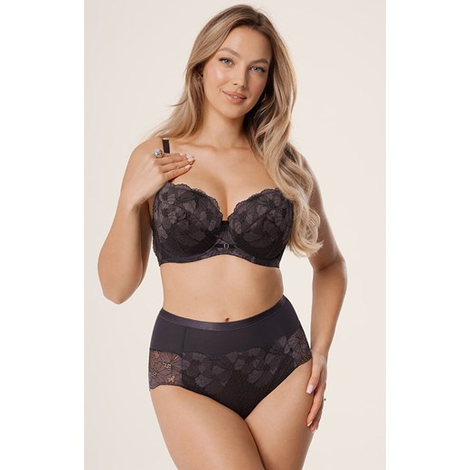 Mefemi biustonosz usztywniany padded Violette, Kolor grafitowy, Rozmiar 70E, Mefemi ze sklepu Intymna w kategorii Biustonosze - zdjęcie 186543126