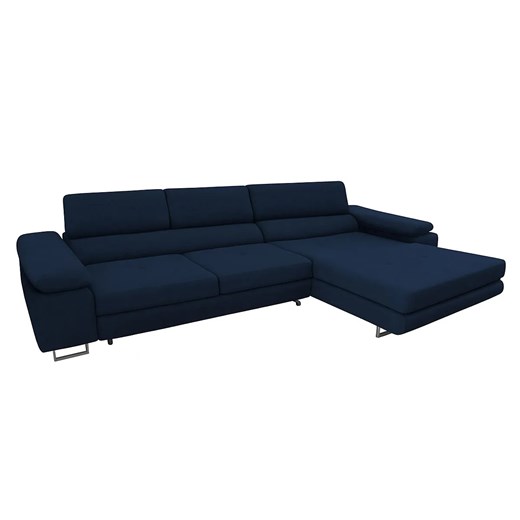 Granatowy narożnik rozkładany z funkcją spania N7-T08 - id: 53276 - marki Elior - 186543306 Granatowy narożnik rozkładany z funkcją spania N7-T08 ze sklepu Edinos.pl w kategorii Narożniki - zdjęcie 186543306
