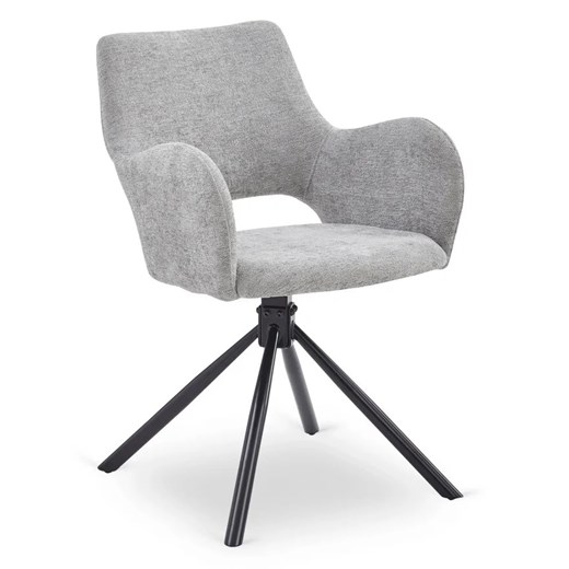 Szare krzesło obrotowe na czarnych nogach T3-M11 ze sklepu Edinos.pl w kategorii Krzesła - zdjęcie 186543356