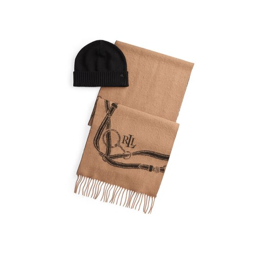 Zestaw Szalik i Czapka LAUREN RALPH LAUREN LAUREN RALPH LAUREN-454P04494001 Beżowy ze sklepu eobuwie.pl w kategorii Komplety czapka i szalik damskie - zdjęcie 186544945