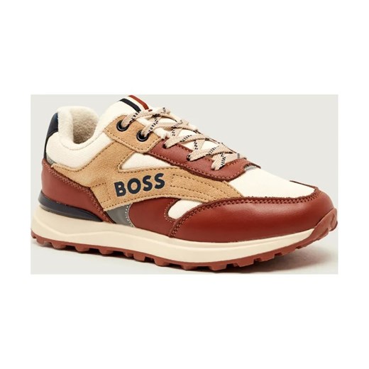 BOSS Kidswear Skórzane sneakersy ze sklepu Gomez Fashion Store w kategorii Buty sportowe dziecięce - zdjęcie 186545198