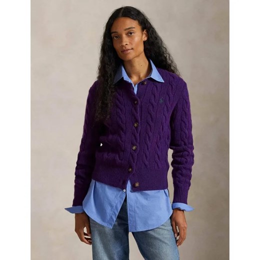 POLO RALPH LAUREN Wełniany kardigan | Slim Fit | z dodatkiem kaszmiru ze sklepu Gomez Fashion Store w kategorii Swetry damskie - zdjęcie 186545347