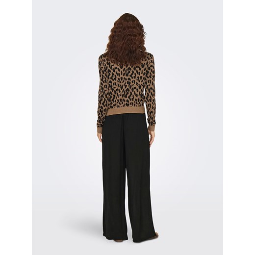 ONLY Sweter w kolorze jasnobrązowo-czarnym S Limango Polska promocyjna cena