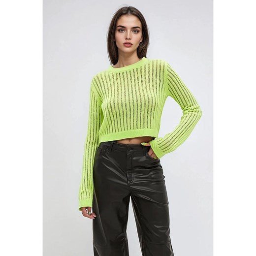 Monki Sweter w kolorze jasnozielonym Monki M wyprzedaż Limango Polska